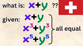 can you solve this Swiss Math Olympiad problem??