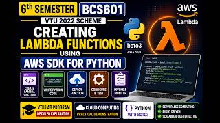Creating Lambda Functions Using AWS SDK for Python | BCS601 VTU 2022 Scheme