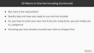 Troubleshooting Python Deep Learning: Converting a 2D Matrix | packtpub.com