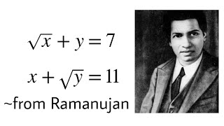 How real men solves a simple equation (when Ramanujan gets bored)