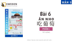 HÁN 5 | BÀI 6 - PHẦN 1 | ĂN NHO |Tự học tiếng Trung HSK Sweden