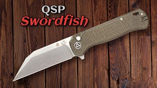 NEW Button Lock Flipper Knife!  QSP Swordfish - Smooth \u0026 Fidgety!