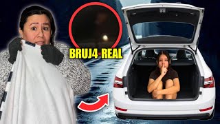 PASAMOS UNA NOCHE EN MI CAMIONETA Y MIRAMOS UNA *BRUJA* REAL😱 terrorifico