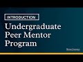 Introduction: Undergraduate Peer Mentor Program