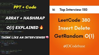 LeetCode 380 - Insert Delete GetRandom O(1) | LeetCode Top Interview 150 | JS Solution | JDCodebase