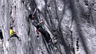 二子山クライミング「おいしいよー」5.12c  Oishiiyo 5.12c, Mt. Futago Climbing Crag, Japan