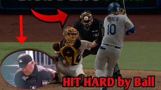 MLB | Umpires Hit Hard by Ball. compilation part 1