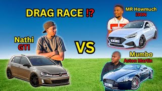 DRAG RACE! Golf 7 GTI VS i30N VS Aston Martin V8 Vantage N400