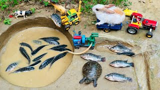 Catch fish using mini water pump | fishing exciting | diy tractor ‪@Mini fish Creator