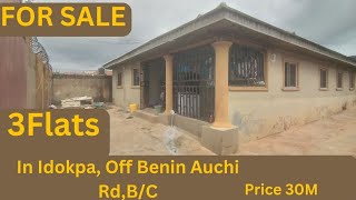 House for Sale in Benin City: 3flats in Idokpa, off Benin Auchi road