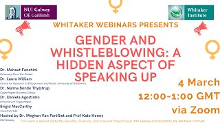 Gender and Whistleblowing: a hidden aspect of speaking up