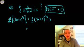 Check Answer for Indefinite Integral
