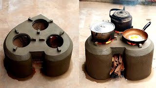 Easy fot building smokeless firewood stove 3 in 1/របៀបធ្វើសង្រានដុតអុស