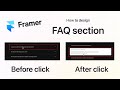 How to design FAQ section in framer | Faq section framer | Accordion framer | Expert Azi