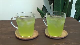 １分お茶教室「ロックで簡単！冷茶さつまの風」のおいしいいれ方 How to make iced tea of Japanese green tea