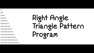 Java/BlueJ Program To Print Right Angle Triangle Pattern | CodingMachine | Pattern#1