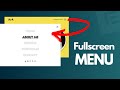 How to make Full Width Menu in WordPress with Elementor | Elementor Full Screen Menu Tutorial
