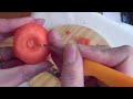 แกะสลักแครอทเบื้องต้น ดอกรักเร่ how to make a dahlia flower from carrot food decoration