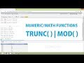 Oracle Tutorial - Numerical/Math Functions TRUNC | MOD