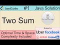 LeetCode 1: Two Sum | Popular Interview Question | Java | Easy | Optimal Time & Space Complexity