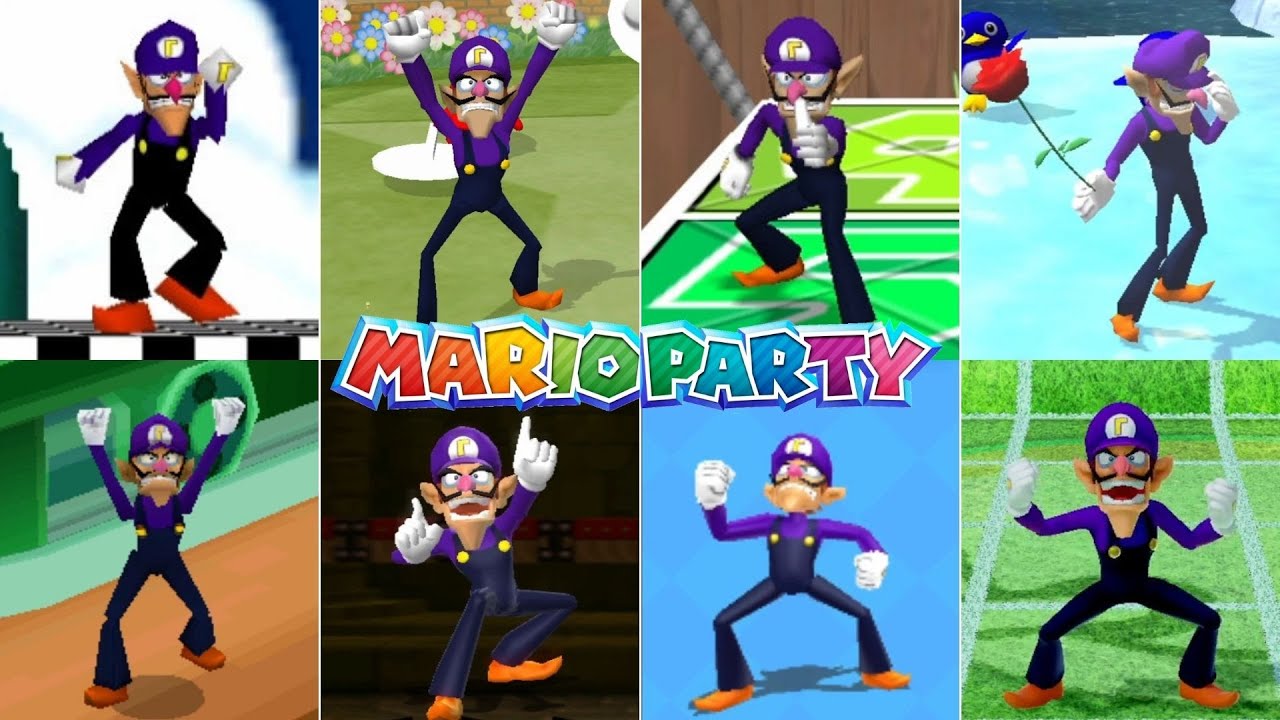 Evolution Of Waluigi In Mario Party Games [2000-2018] - YouTube