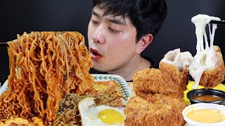 🔥핵불닭볶음면🔥 \u0026 치즈돈까스 먹방ASMR MUKBANG NUCLEAR FIRE NOODLES CHALLENGE \u0026 Cheese Pork Cutlet Eating show