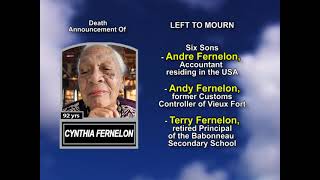 CYNTHIA FERNELON ~ Long Obituary-