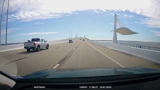 Dashcam: Crossing the Pensacola Bay Bridge - 14th January 2025