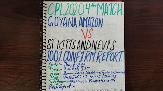 CPL 2020 4TH MATCH GUYANA AMAZON WARRIORS VS ST KITTS AND NEVIS PATRIOTS(GUY VS SKN DREAM11|REPORT)