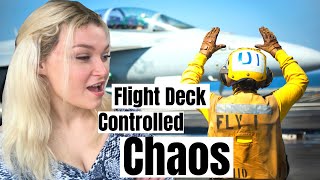 New Zealand Girl Reacts to US NAVY AIRCRAFT CARRIER CONTROLLED CHAOS