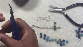 Dangle drop crystal bracelet tutorial