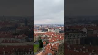 View of Prague from Prague Castle (Pražský hrad), Czech Republic #shorts #travel #tourism