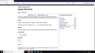 PYTHON Apple Division Algorithm - CSES Introductory Problems #14