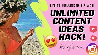 HOW TO HAVE UNLIMITED CONTENT IDEAS FOR SOCIAL MEDIA! Content Creation Hacks 2020 // Kylie Francis