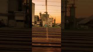 セメント工場 夕景 #秩父鉄道 #車窓 #工場 #貨物列車 #鉱石列車 #両神山