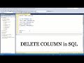 How to DELETE COLUMN in table in SQL