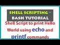 Shell Script to print hello world | Hello World Bash Script