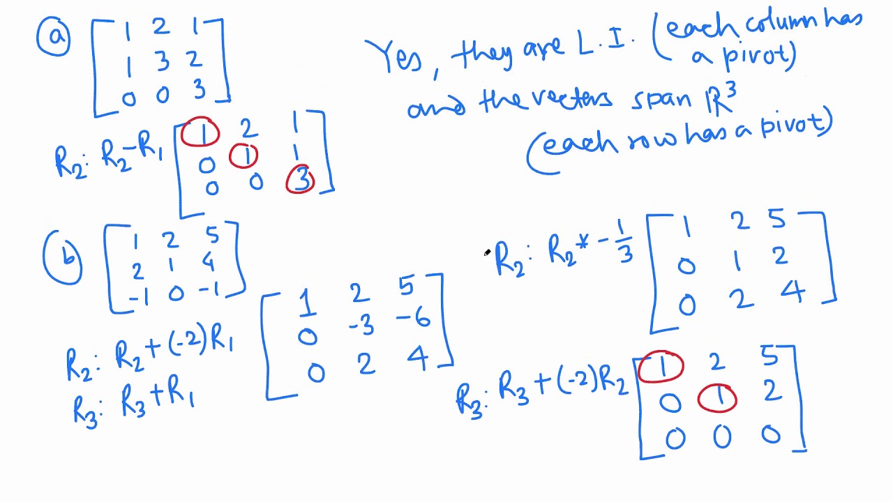 Linear Algebra: Check If A Set Is A Basis Of R^3 - YouTube