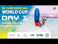 HIGHLIGHTS from Day 1 of the Freestyle World Cup in Fuerteventura 2024 | PWA World Tour