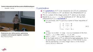 Marc Moreno Maza: Polyhedral sets, lattice points, optimizing compilers and computer... - lecture 2