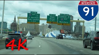 ⁴ᴷ Interstate 91 (Springfield, MA to New Haven, CT) southbound [4K VIDEO]