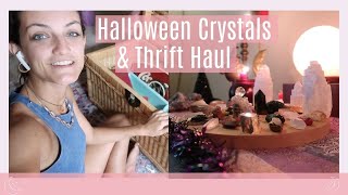 Halloween Crystal Grid, Crystals for Protection & Thrift Haul! // Taylluna Vlog