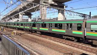 【ジョイント音♪】2841Y 湘南新宿ライン E231系1000番台K-21編成＋E233系3000番台E-72編成 快速 平塚行 赤羽～池袋間(上中里駅) 通過 1229-24