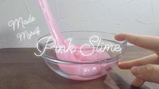 【ASMR】🌸ピンクスライム🌸【音フェチ】手作りスライム pink slime tapping