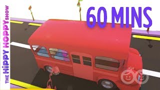 Wheels On The Bus Go Round And Round | Nursery Rhymes For Kids| 60 mins Baby Songs| Hippy Hoppy Show