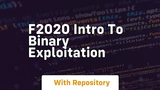 F2020 intro to binary exploitation