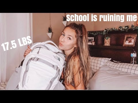 What S In My Backpack Freshman Year Youtube