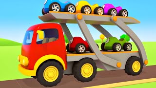 Helper cars full episodes cartoons for kids. Street vehicles & car transporter. Racing cars for kids