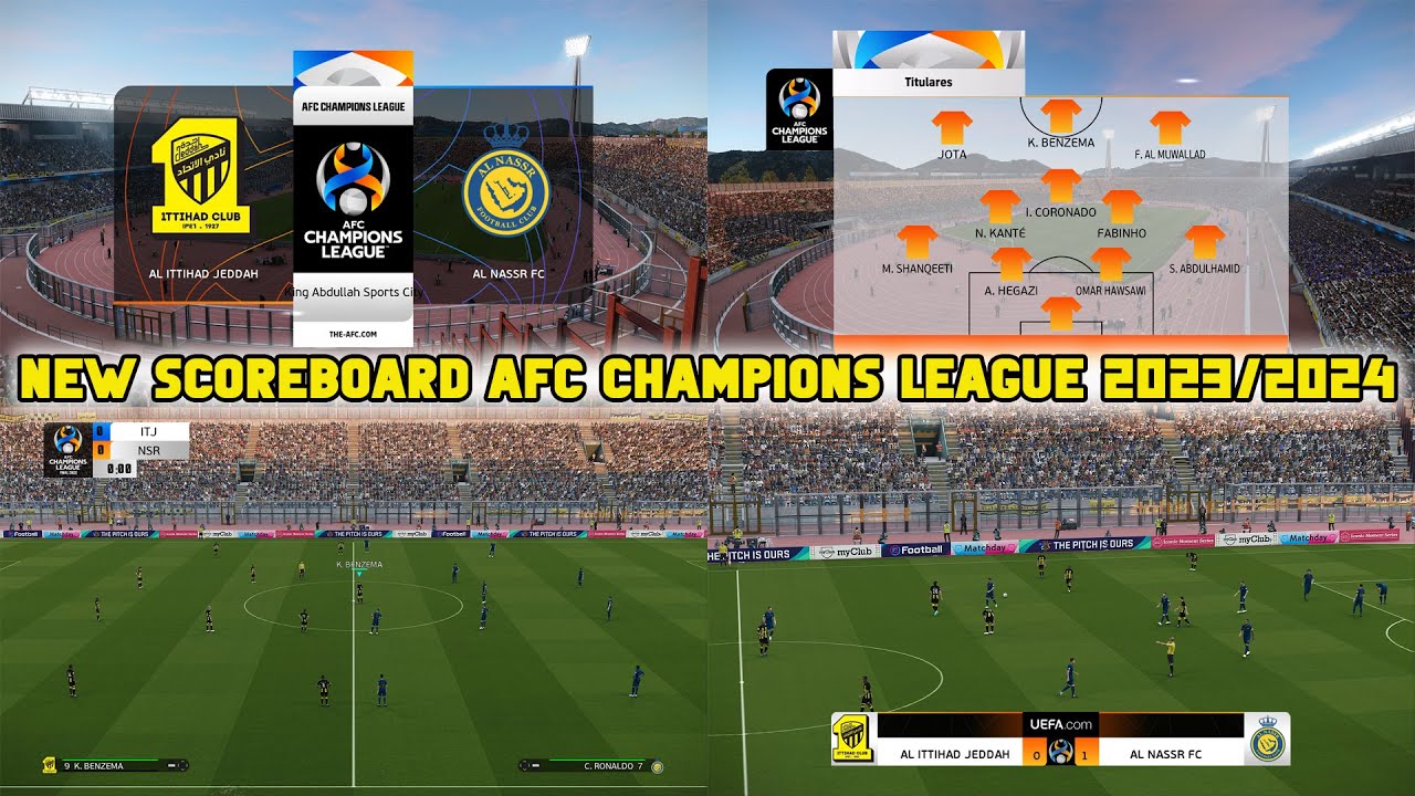 NEW SCOREBOARD AFC CHAMPIONS LEAGUE 2023 / 2024 || ALL PATCH COMPATIBLE ...