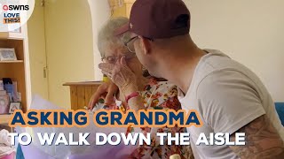 Groom asks grandma to walk him down the aisle 🥺 | LOVE THIS!